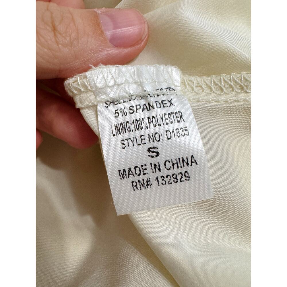 Selfie Leslie Made For Love Bow Back Strapless Mini Dress Ivory Size Small - Picture 8 of 8